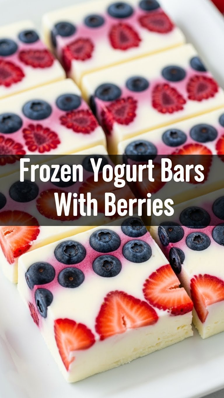 Frozen Yogurt Bars With Berries