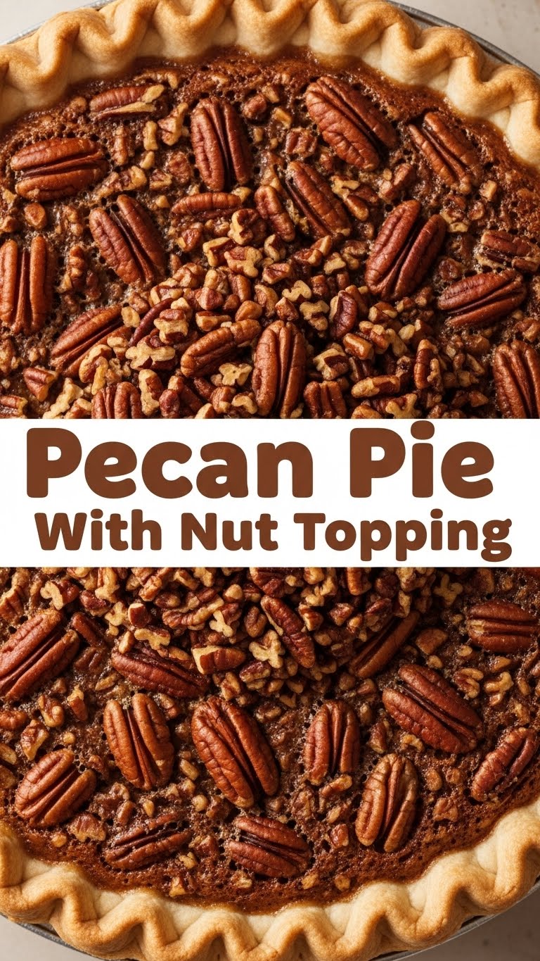Pecan Pie With Nut Topping