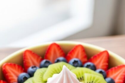 Frozen Yogurt With Fresh Fruit Toppings