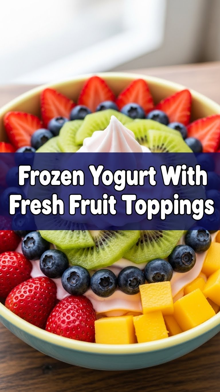 Frozen Yogurt With Fresh Fruit Toppings