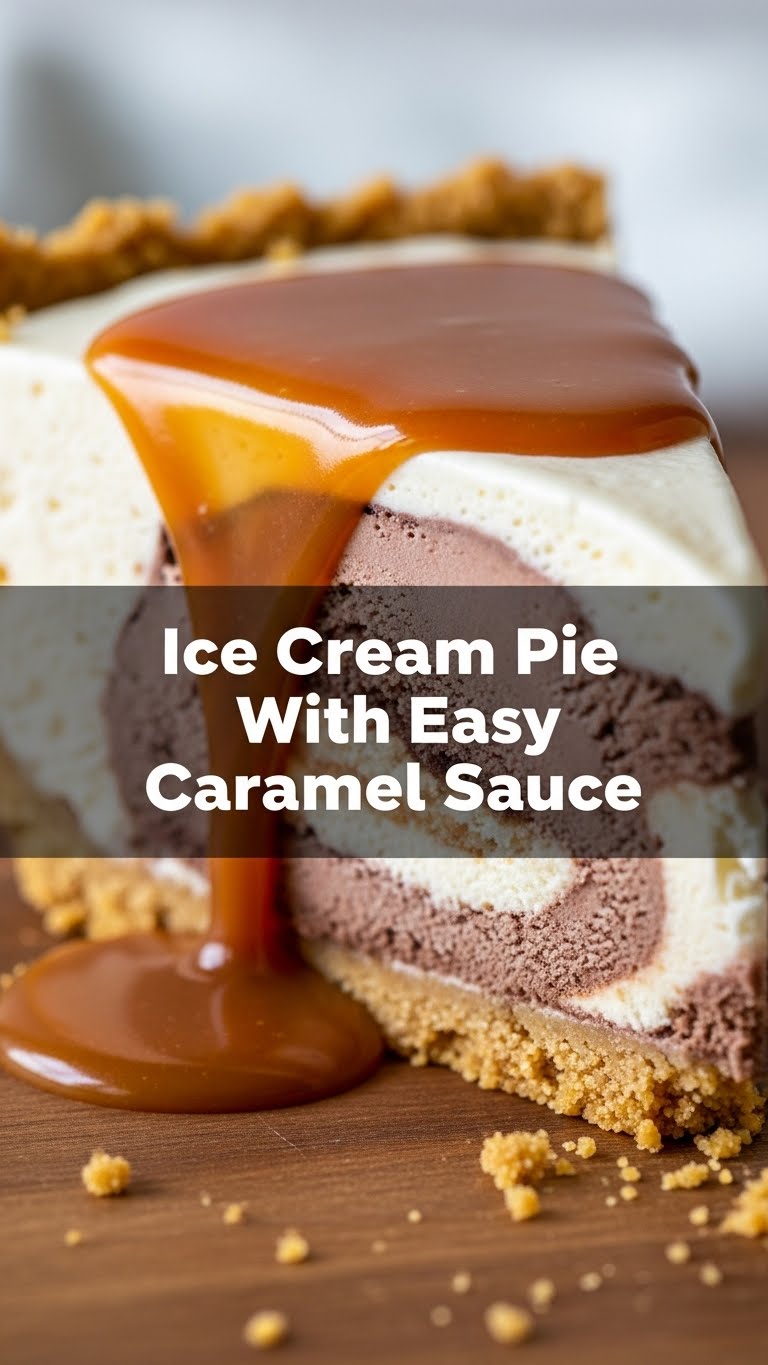 Ice Cream Pie With Easy Caramel Sauce