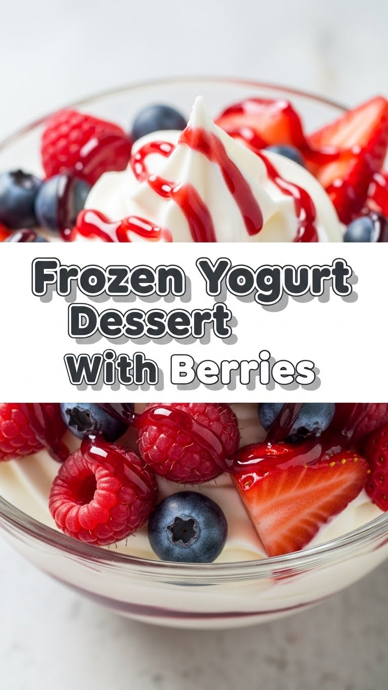 Frozen Yogurt Dessert With Berries