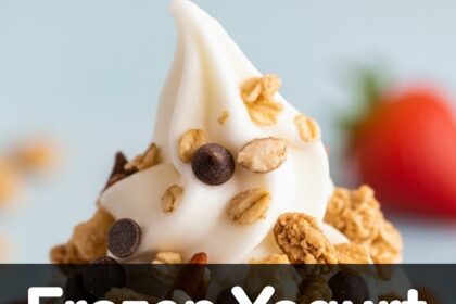 Frozen Yogurt With Strawberries And Toppings