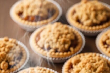 Mini Apple Pie With Crumb Topping