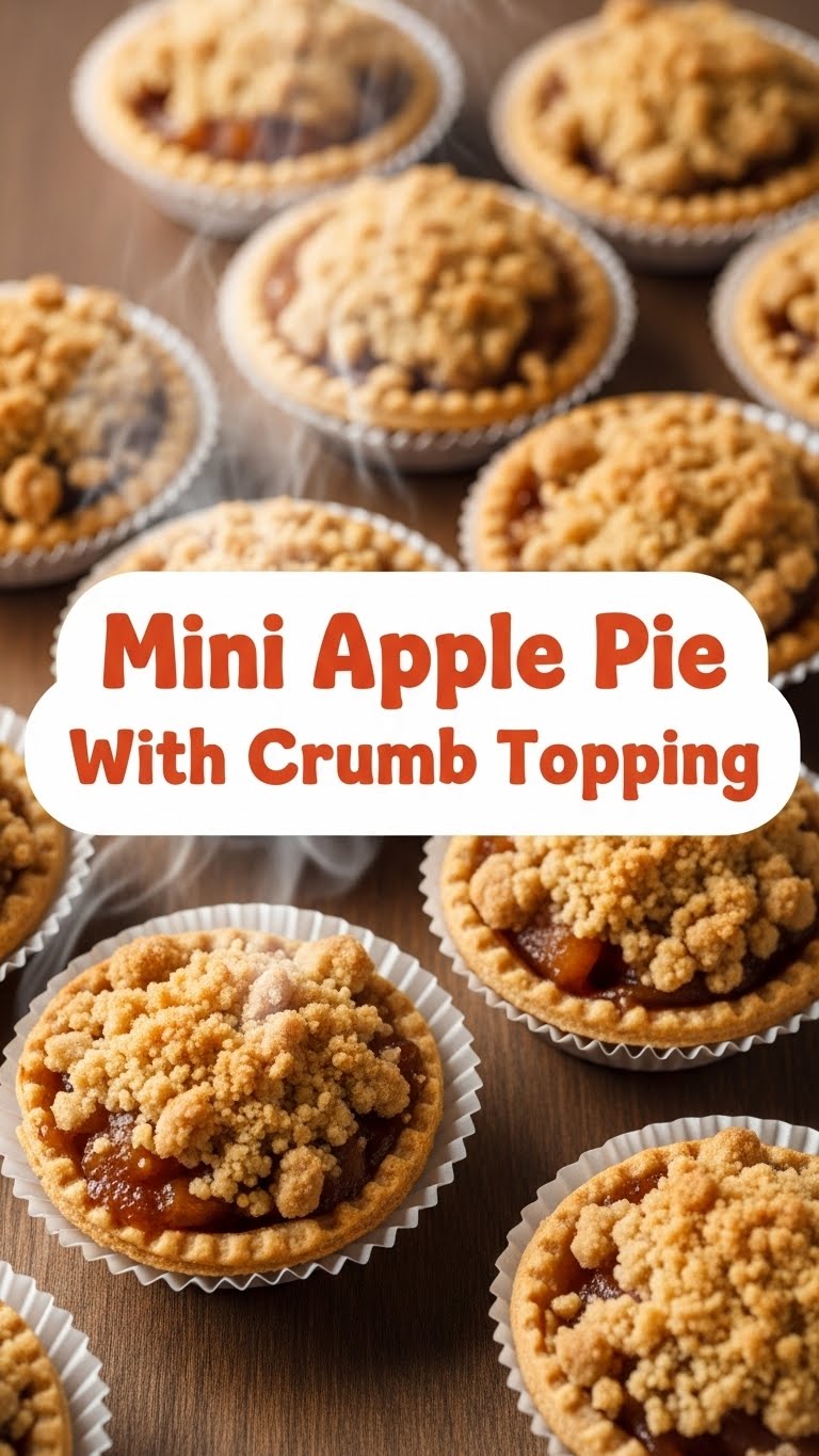 Mini Apple Pie With Crumb Topping