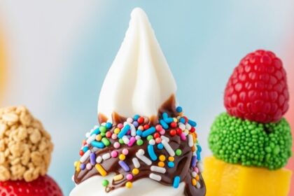 Cup Of Frozen Yogurt With Toppings