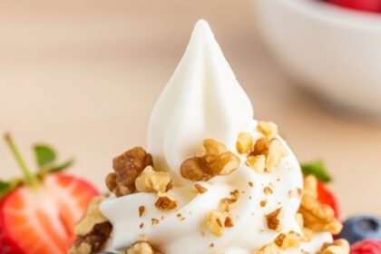 Frozen Yogurt With Berries And Nuts