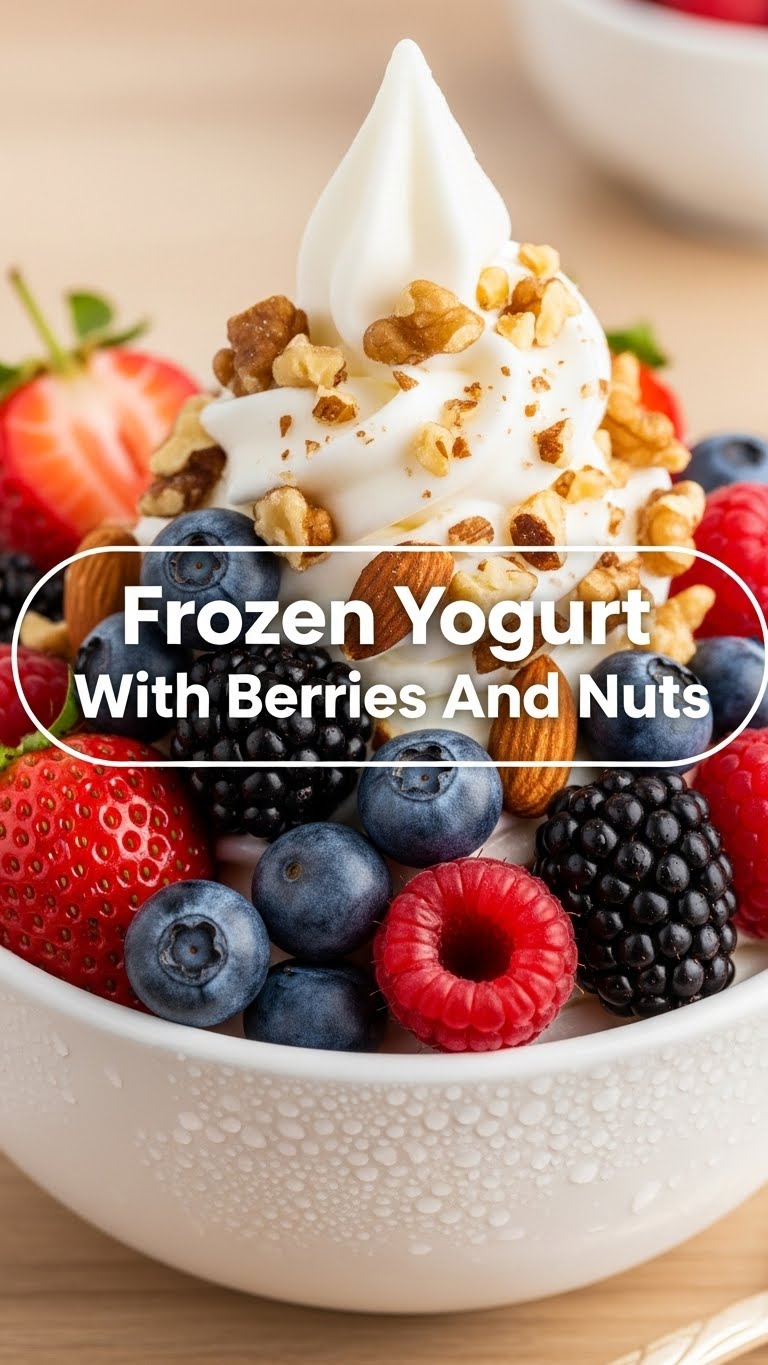 Frozen Yogurt With Berries And Nuts