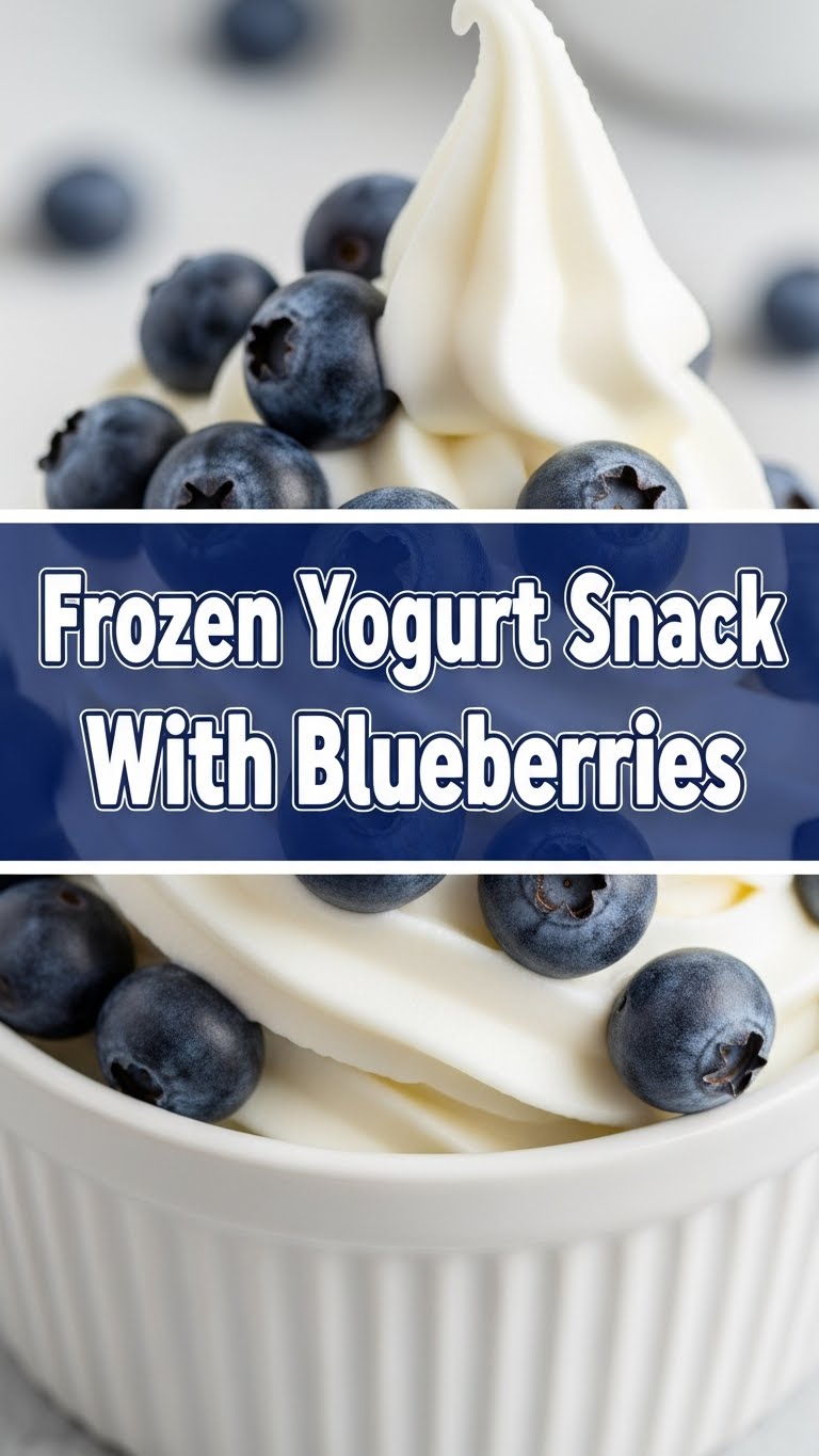Frozen Yogurt Snack With Blueberries