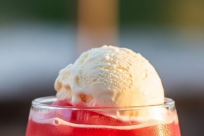 Wine Slushie With Ice Cream