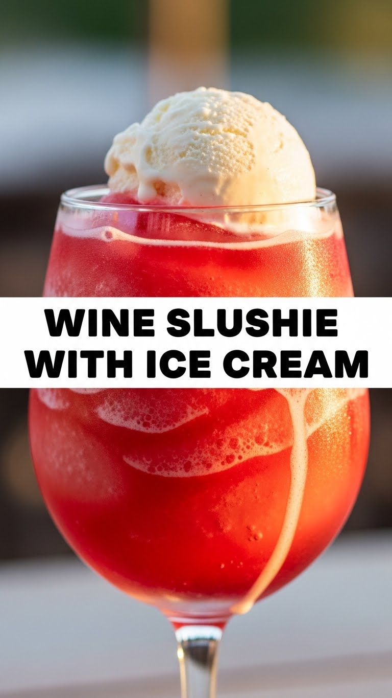 Wine Slushie With Ice Cream
