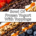 Bowl Of Frozen Yogurt With Toppings