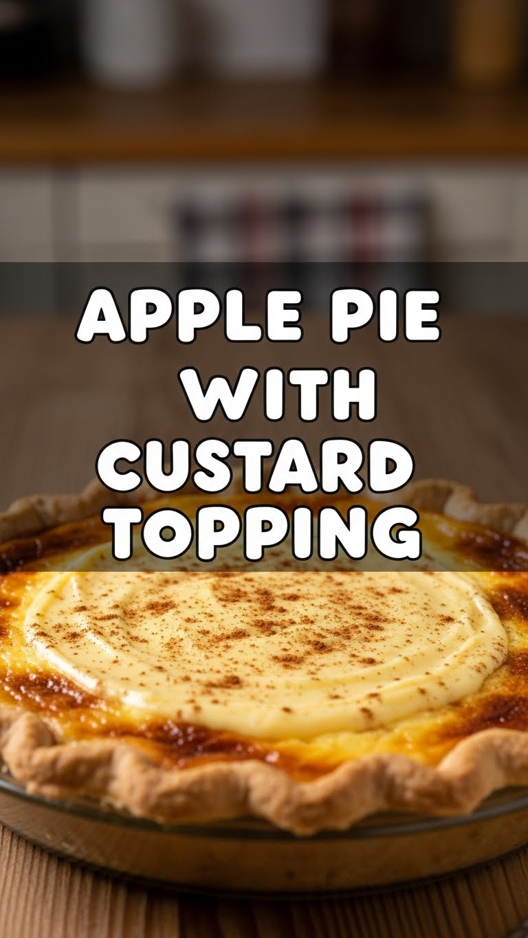 Apple Pie With Custard Topping