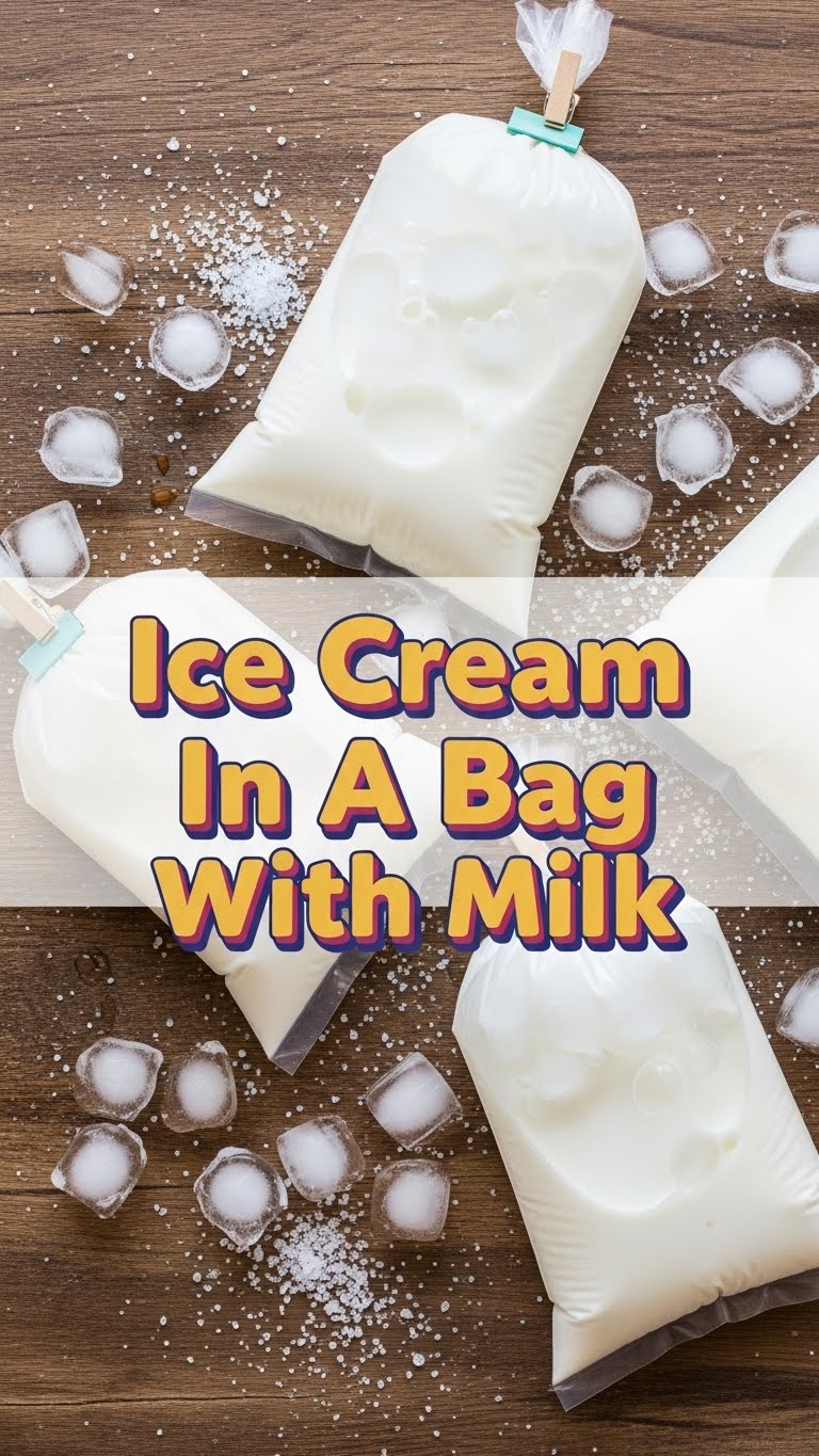 Ice Cream In A Bag With Milk