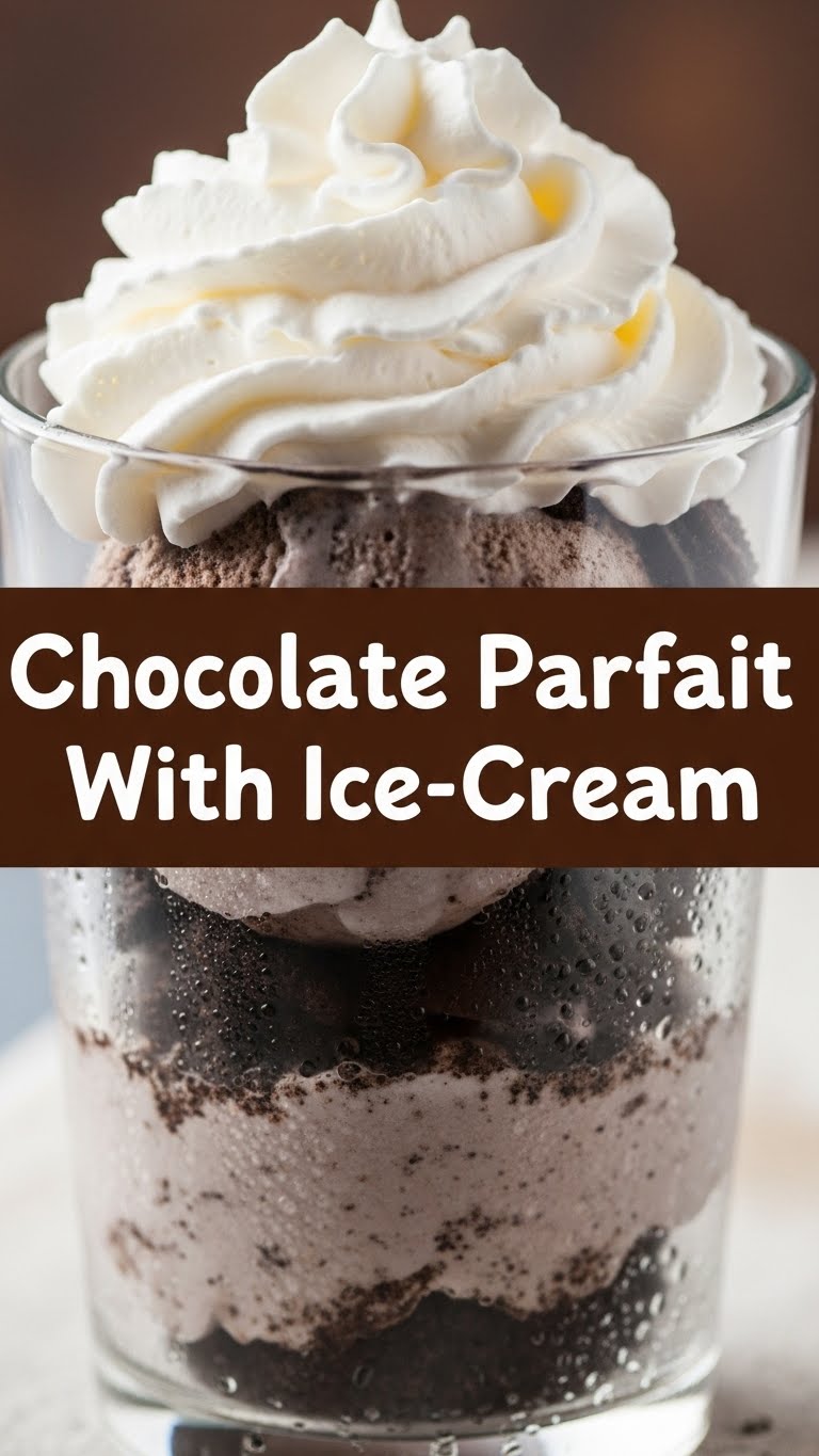 Oreo Chocolate Parfait With Ice-Cream