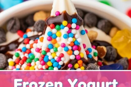 Frozen Yogurt With Sprinkles And Toppings