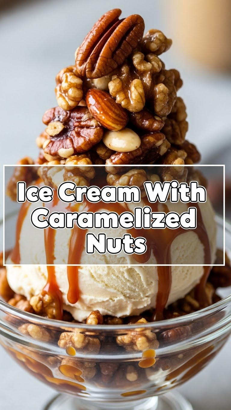 Ice Cream With Caramelized Nuts