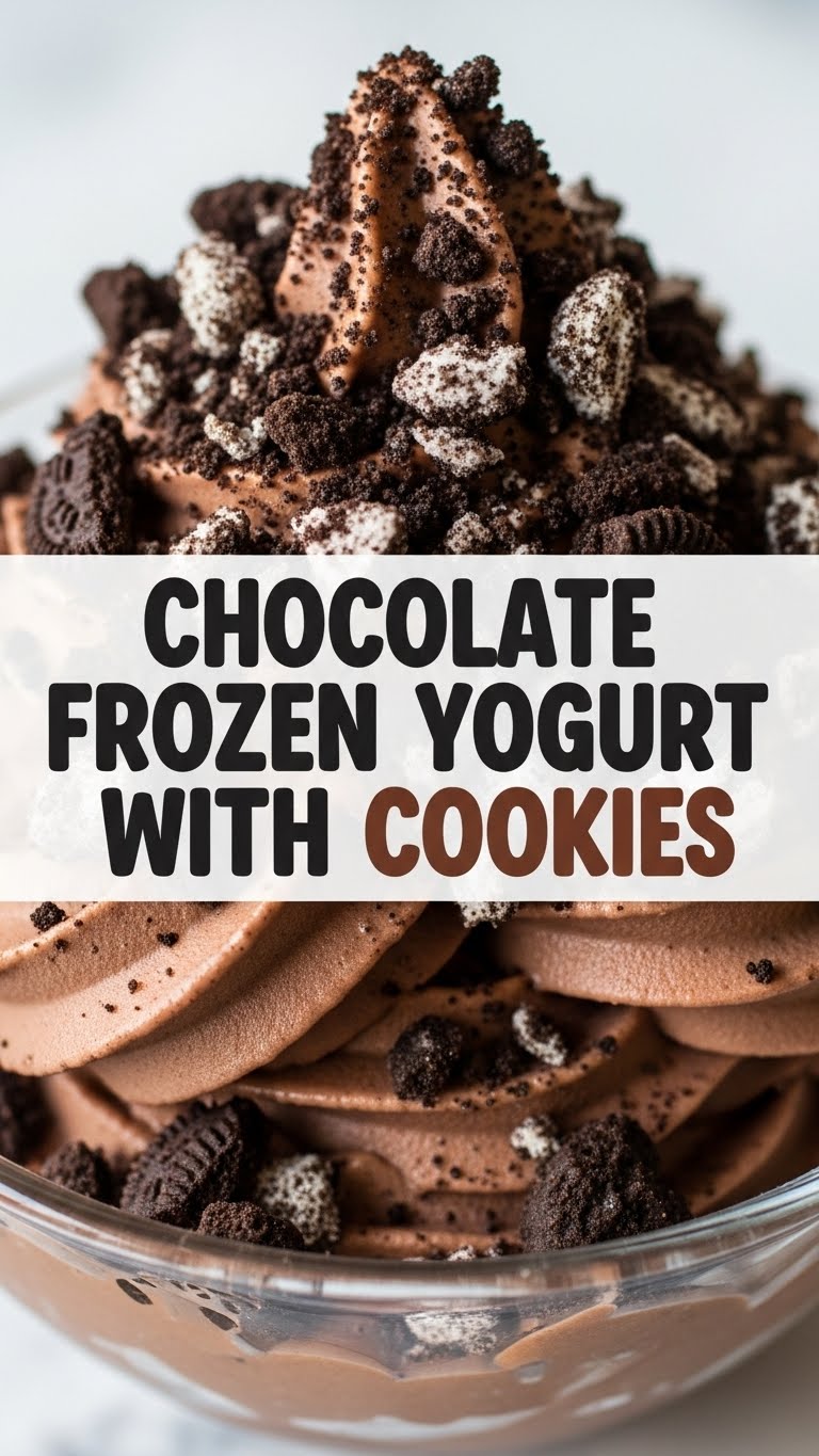 Chocolate Frozen Yogurt With Cookies