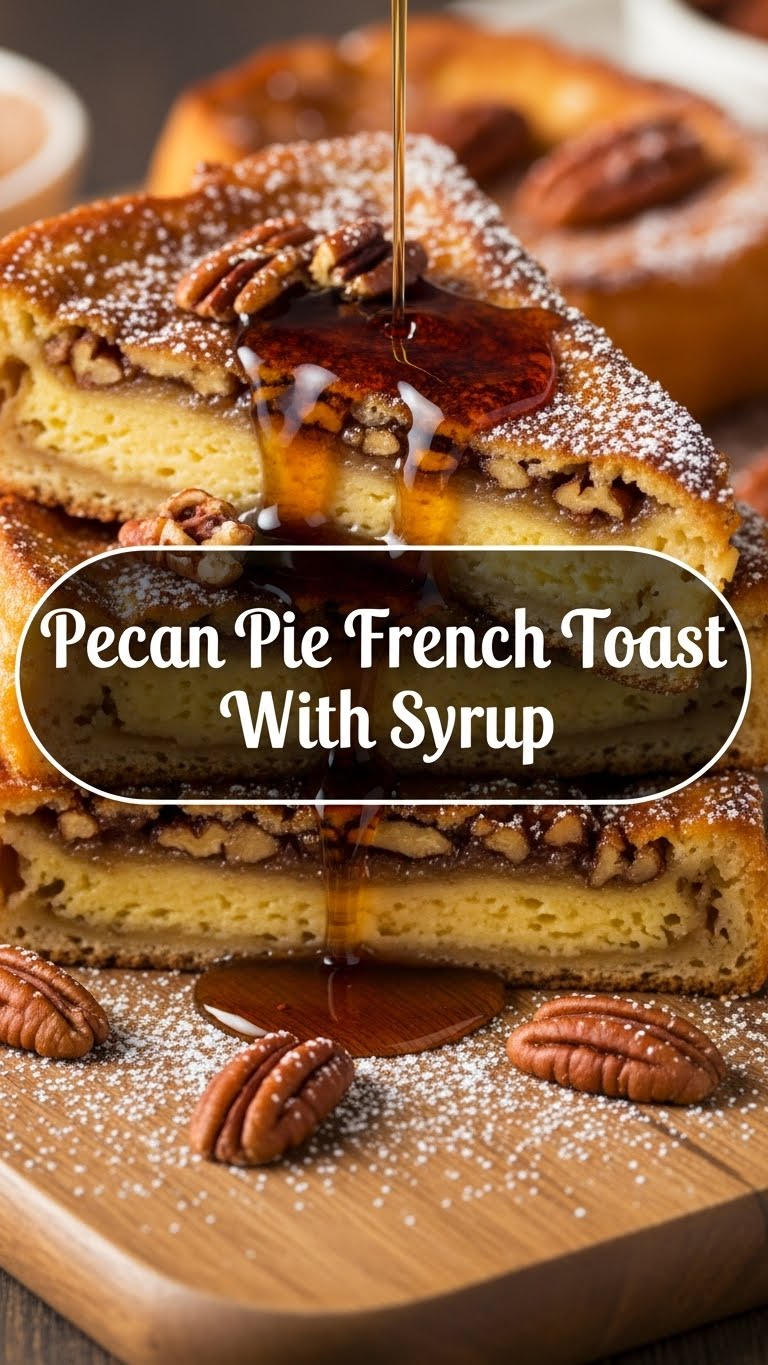 Pecan Pie French Toast With Syrup