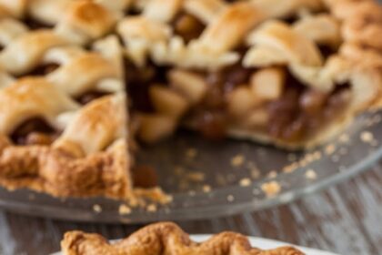 Slice Of Apple Pie With Raisins