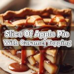 Slice Of Apple Pie With Caramel Topping