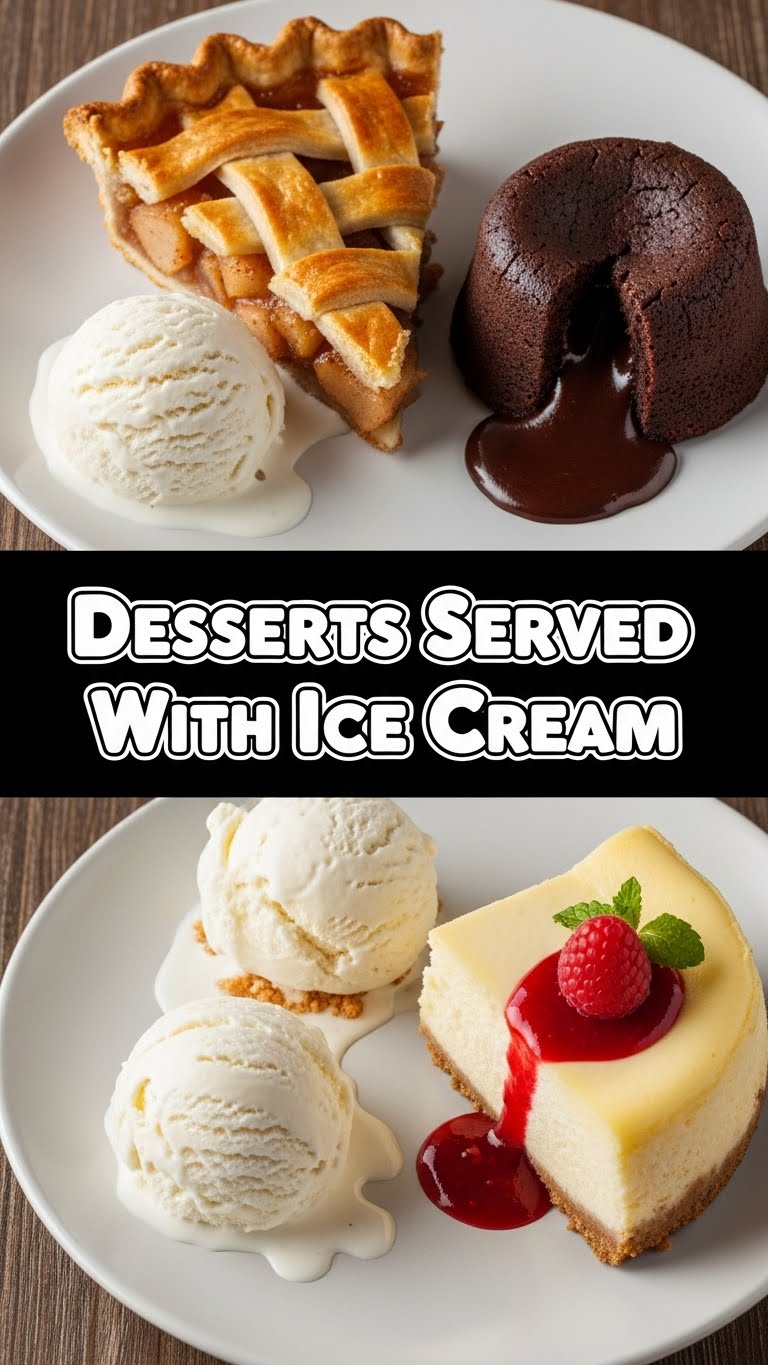 Desserts Served With Ice Cream