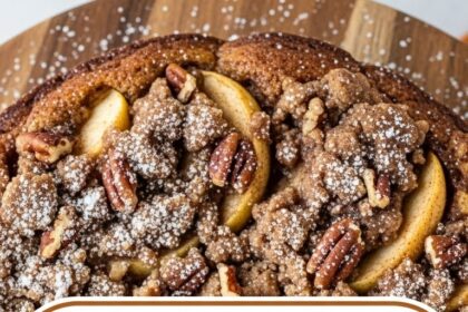 Apple Pie Coffee Cake With Cinnamon Pecan Streusel