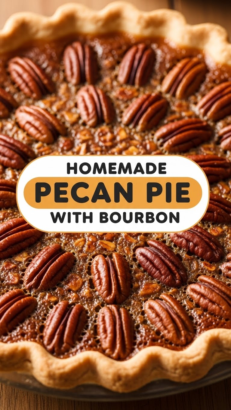 Homemade Pecan Pie With Bourbon
