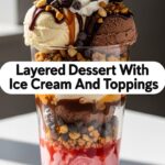 Layered Dessert With Ice Cream And Toppings