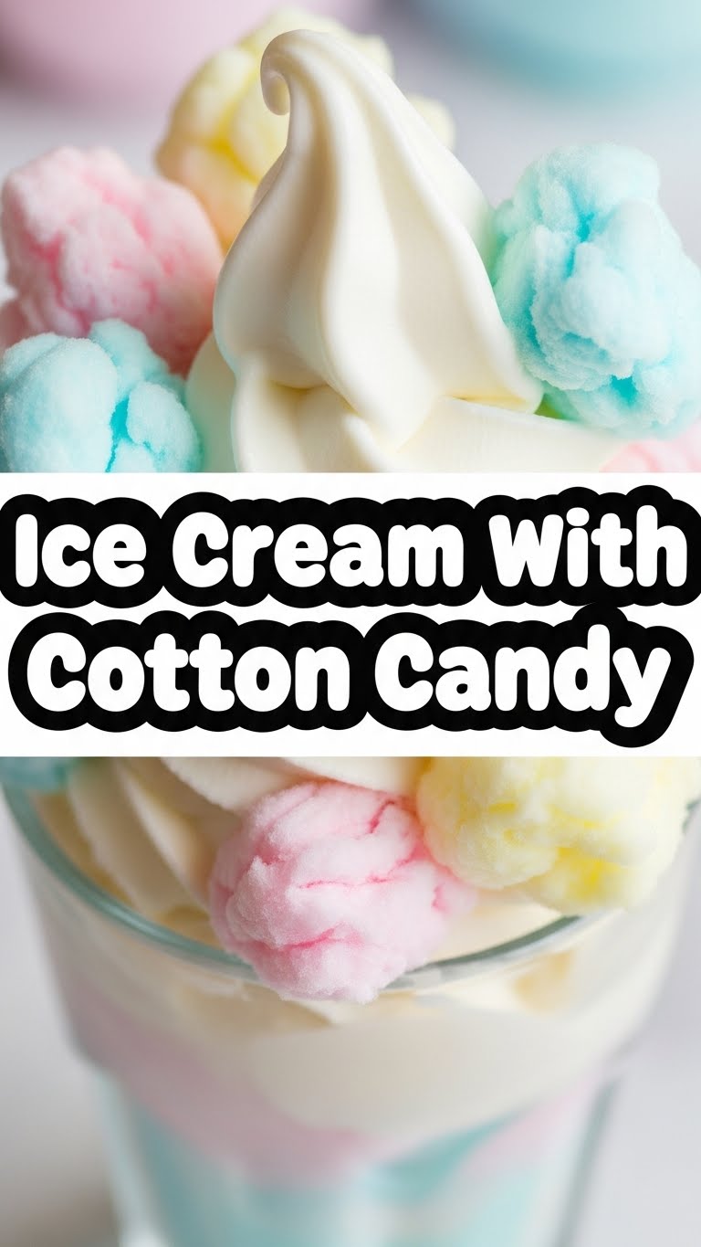 Ice Cream With Cotton Candy