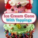 Ice Cream Cone With Toppings