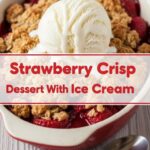 Strawberry Crisp Dessert With Ice Cream
