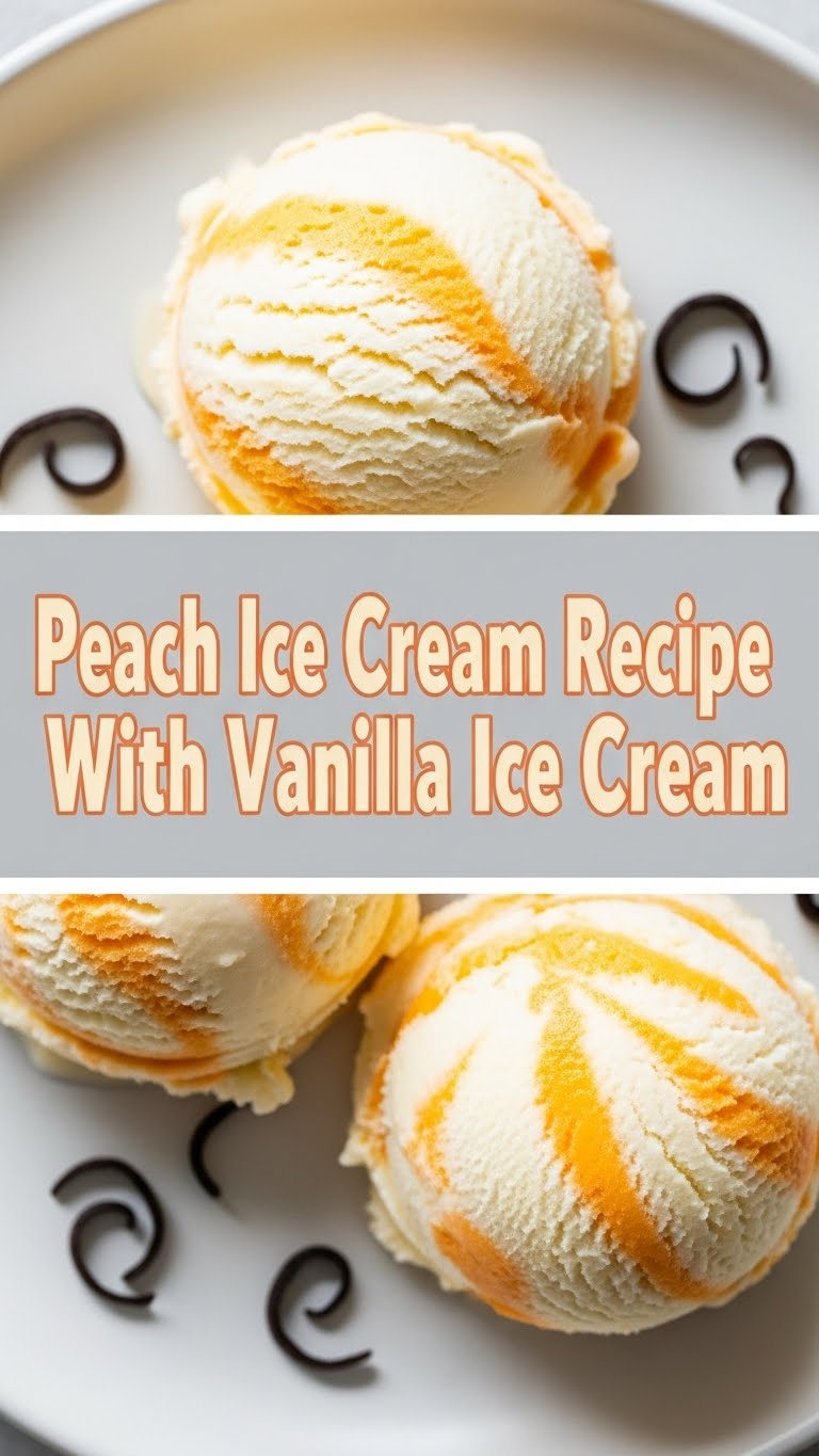 Peach Ice Cream Recipe With Vanilla Ice Cream