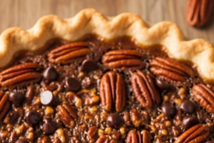 Pecan Pie With Chocolate Chips And Pecans