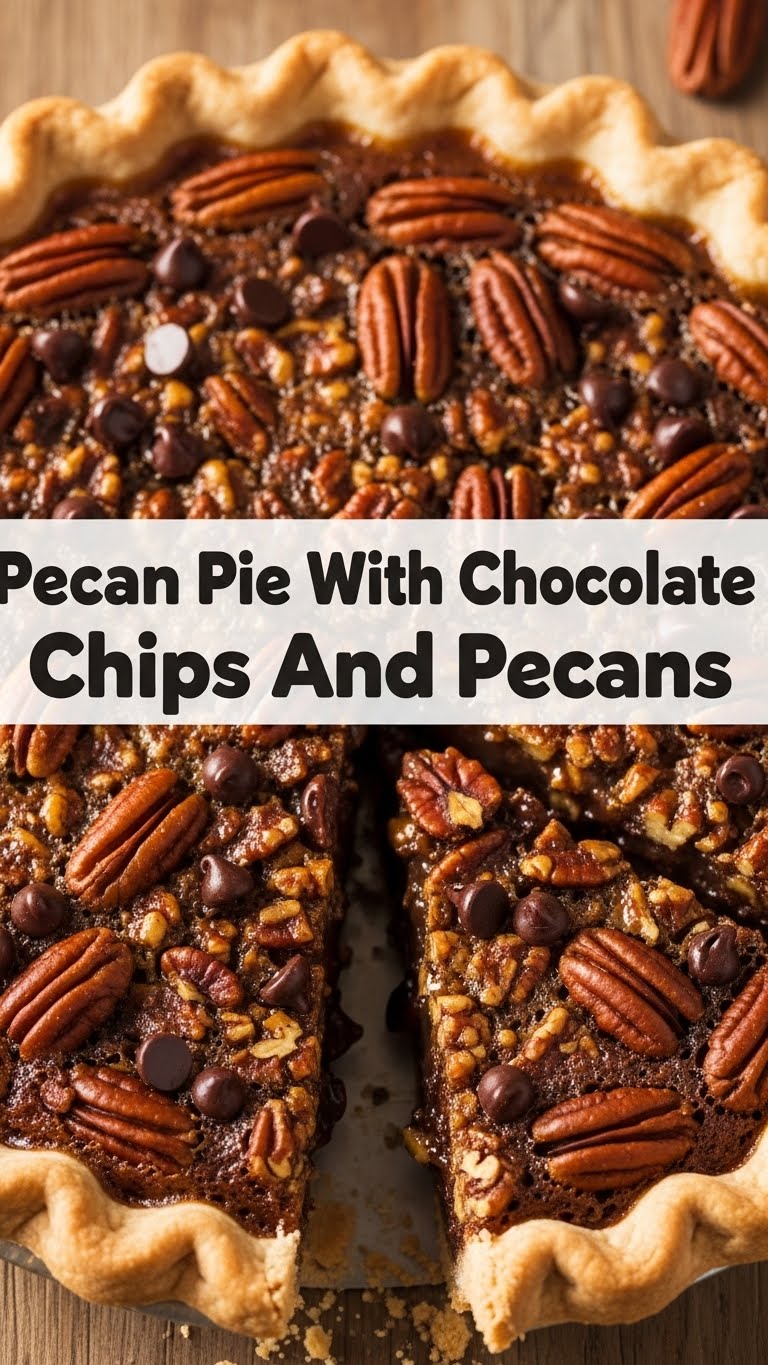 Pecan Pie With Chocolate Chips And Pecans