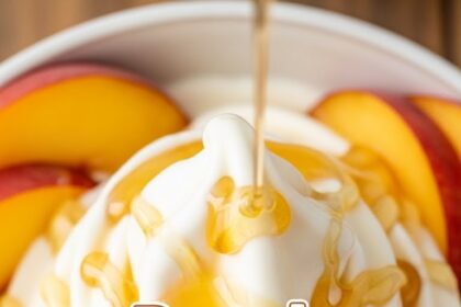 Peach Frozen Yogurt With Greek Yogurt