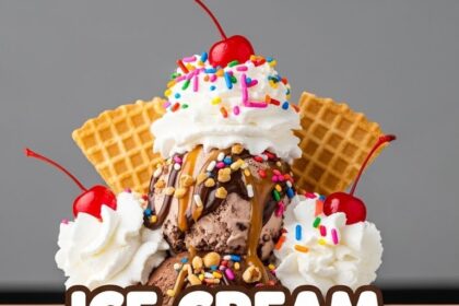 Ice Cream Sundae With Waffle Cone