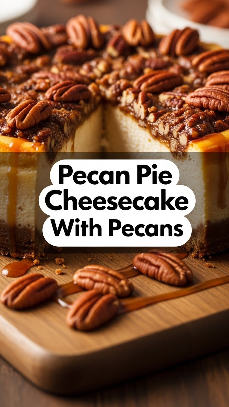 Pecan Pie Cheesecake With Pecans