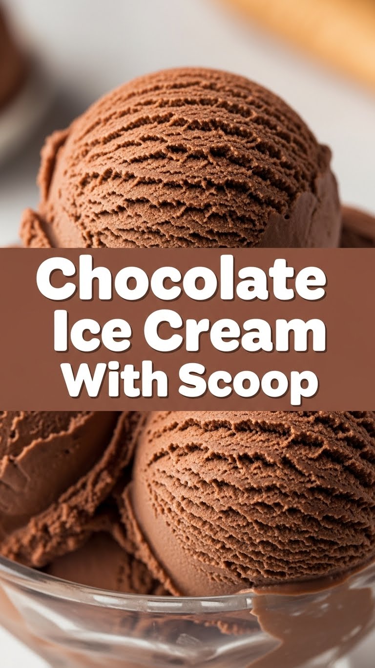 Chocolate Ice Cream With Scoop