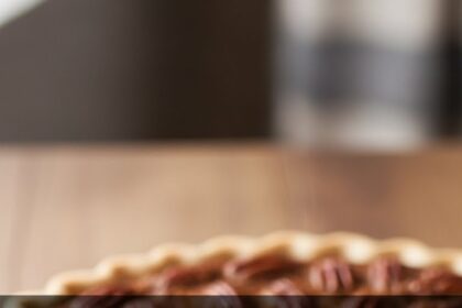 Pecan Pie With Chocolate Glaze