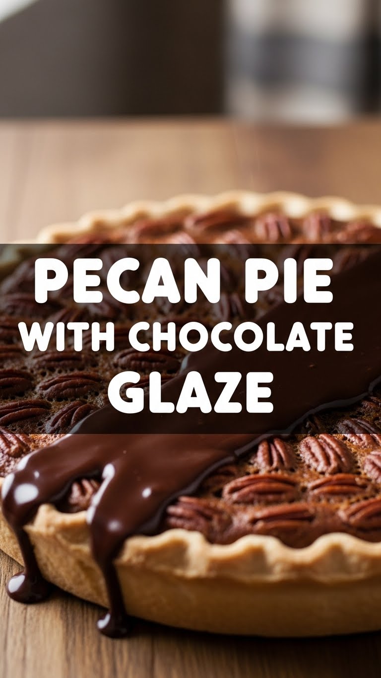 Pecan Pie With Chocolate Glaze