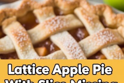 Lattice Apple Pie With Slice Missing