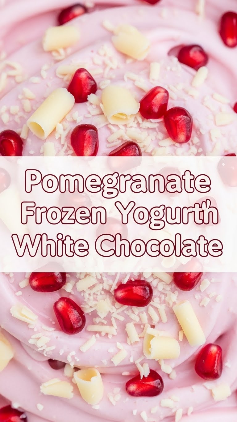 Pomegranate Frozen Yogurt With White Chocolate