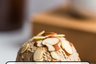 Coffee Ice Cream With Almonds