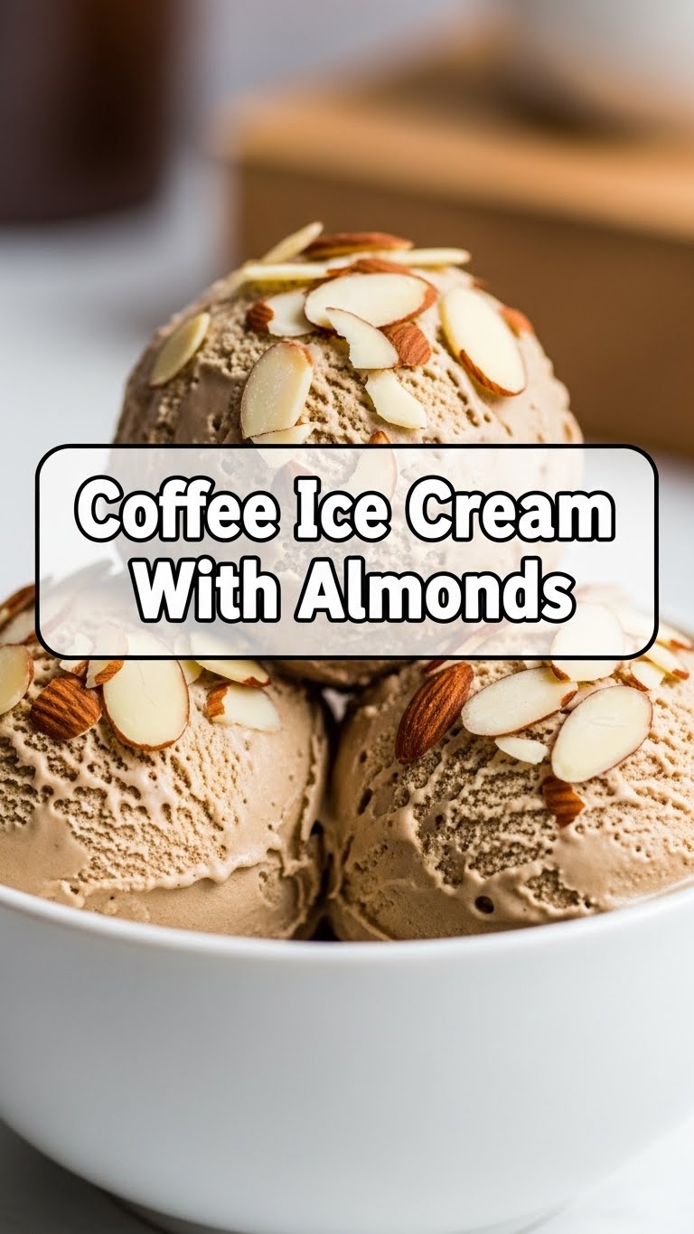 Coffee Ice Cream With Almonds