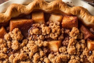 Apple Pie With Cinnamon Spice Crumble Topping