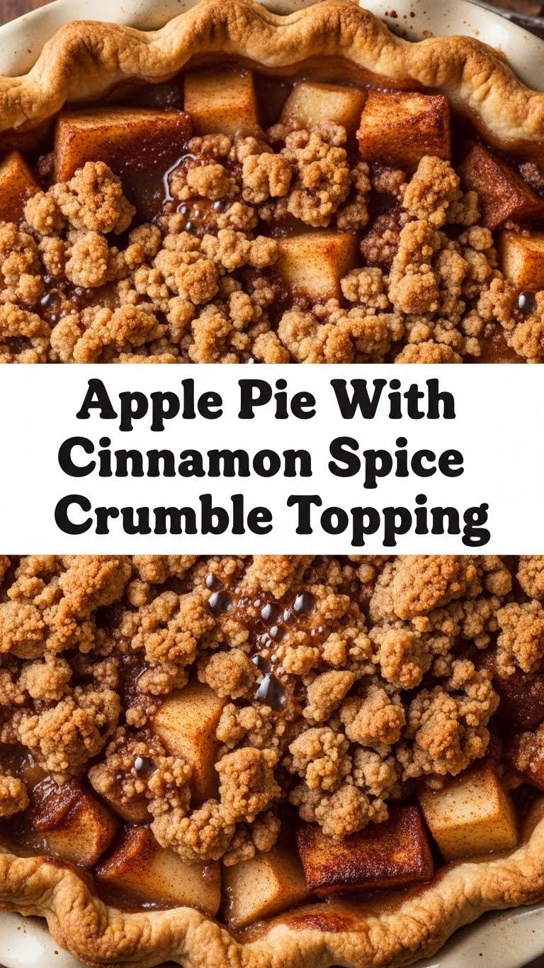 Apple Pie With Cinnamon Spice Crumble Topping