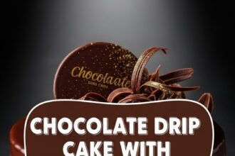 Chocolate Drip Cake With Ice Cream