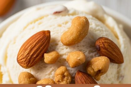 Almond Ice Cream With Nuts