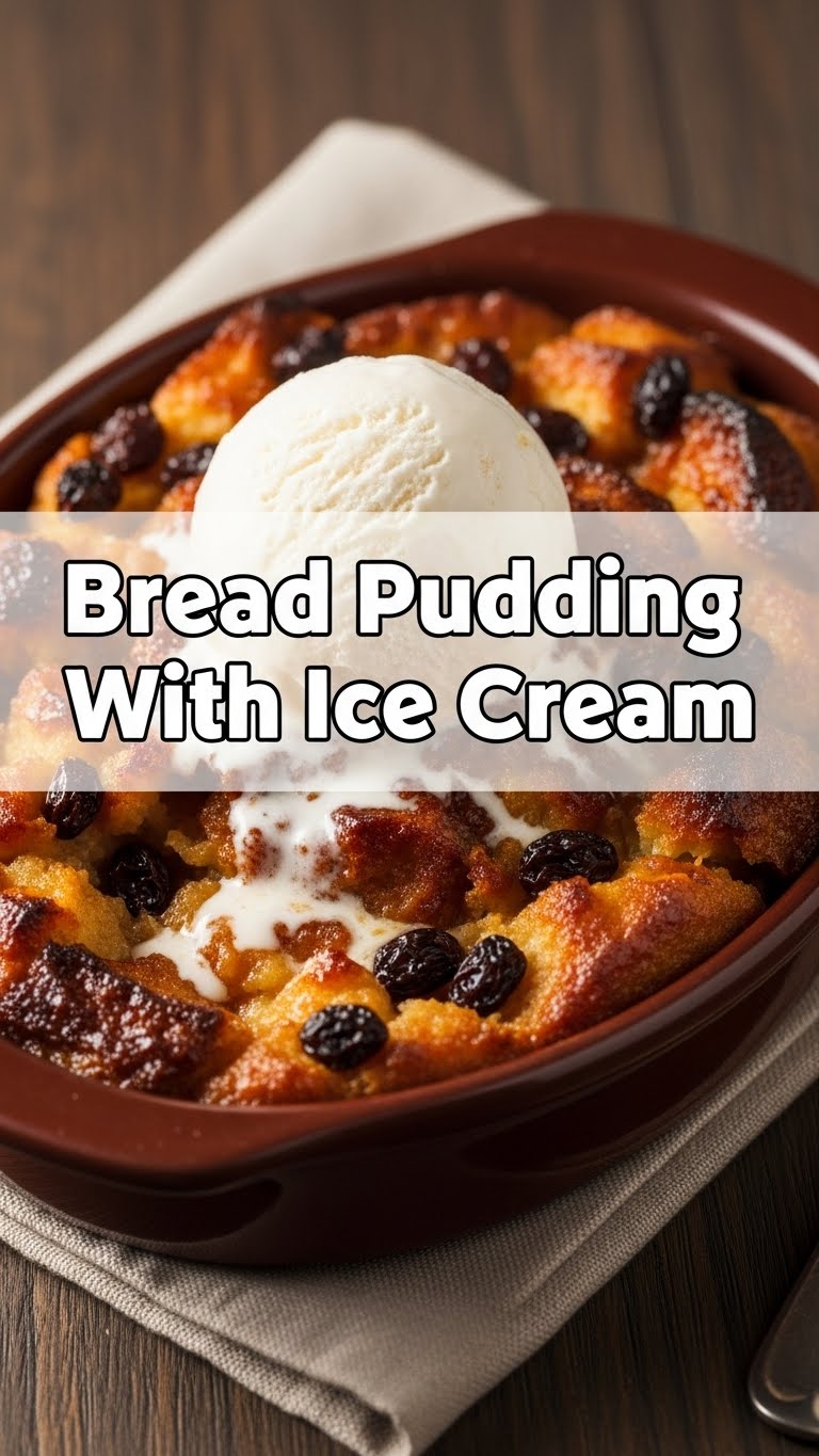Bread Pudding With Ice Cream